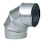 Imperial Mfg Imperial 5 in. D X 5 in. D Adjustable 90 deg Galvanized Steel Furnace Pipe Elbow GV0291-C - alternate 1